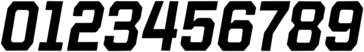 D'COR VISUALS Race Number Plate - #4 - Black - 6" 45-35-4