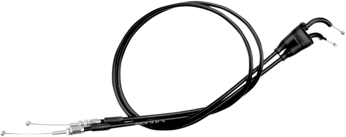 MOTION PRO Black Vinyl Throttle Cable - Push/Pull - +3" - '02-'13 Husaberg/KTM 10-0116