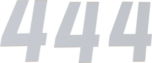D'COR VISUALS Race Number Plate - #4 - White - 6" 45-36-4