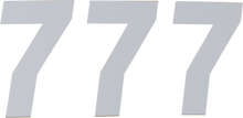 D'COR VISUALS Race Number Plate - #7 - White - 6" 45-36-7