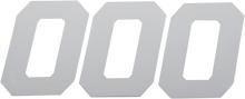 D'COR VISUALS Race Number Plate - #0 - White - 4" 45-34-0
