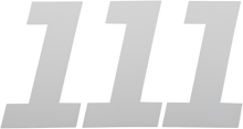 D'COR VISUALS Race Number Plate - #1 - White - 4" 45-34-1