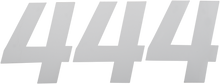 D'COR VISUALS Race Number Plate - #4 - White - 4" 45-34-4