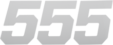 D'COR VISUALS Race Number Plate - #5 - White - 4" 45-34-5