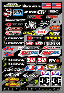 D'COR VISUALS MX Decal Sheet - Misc. Logo 40-90-105