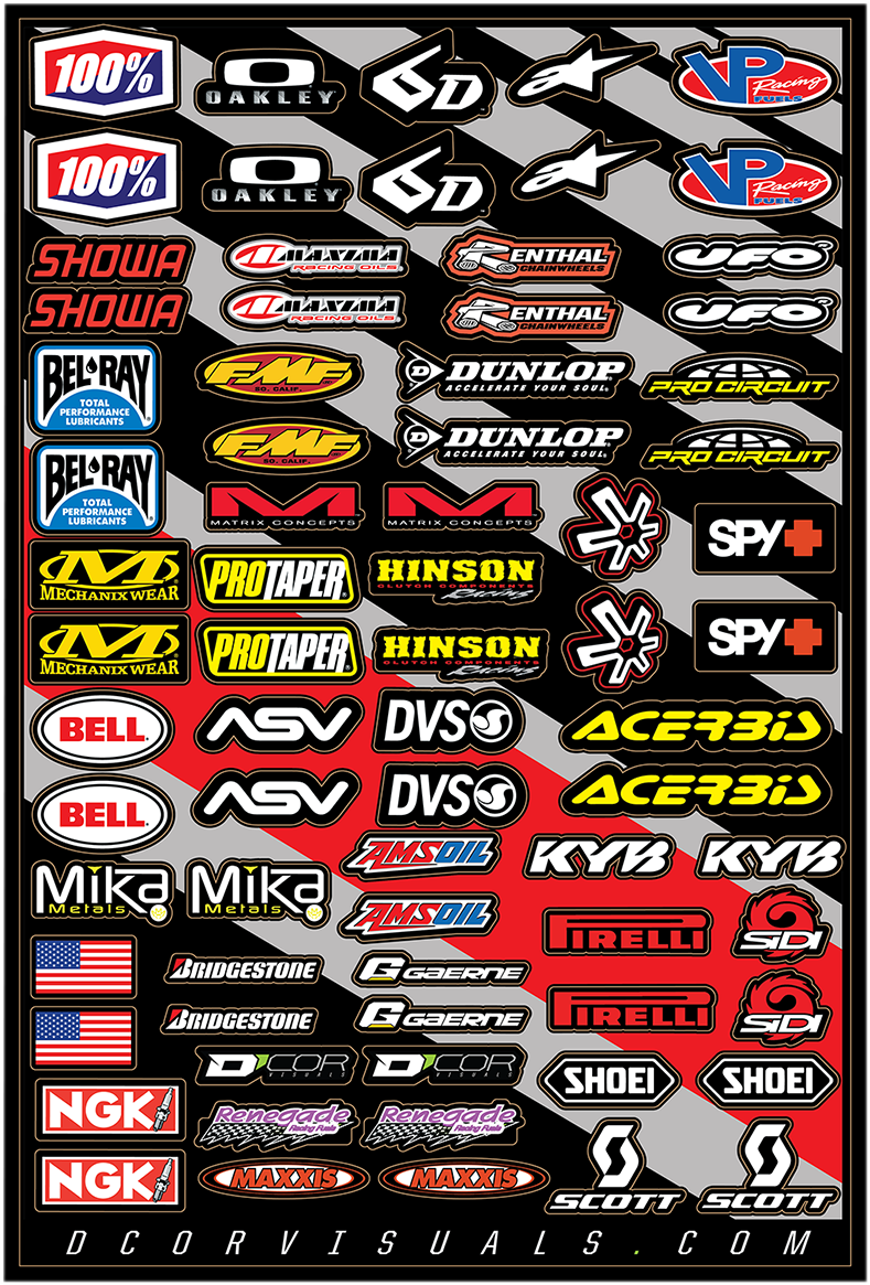 D'COR VISUALS MX Decal Sheet - Misc. Cor2 40-90-113
