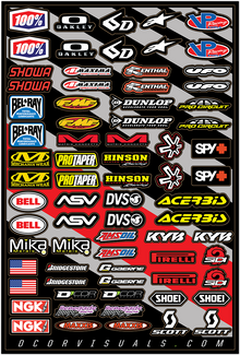 D'COR VISUALS MX Decal Sheet - Misc. Cor2 40-90-113