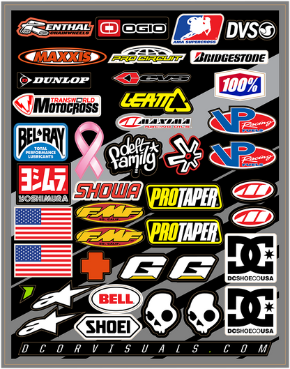 D'COR VISUALS Decal Sheet - Helmet Logos 40-90-104