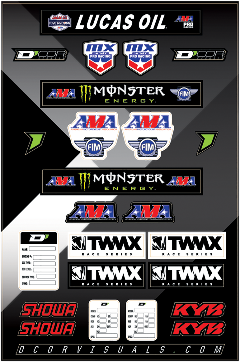 D'COR VISUALS Decal Sheet - Series Logos 40-90-116