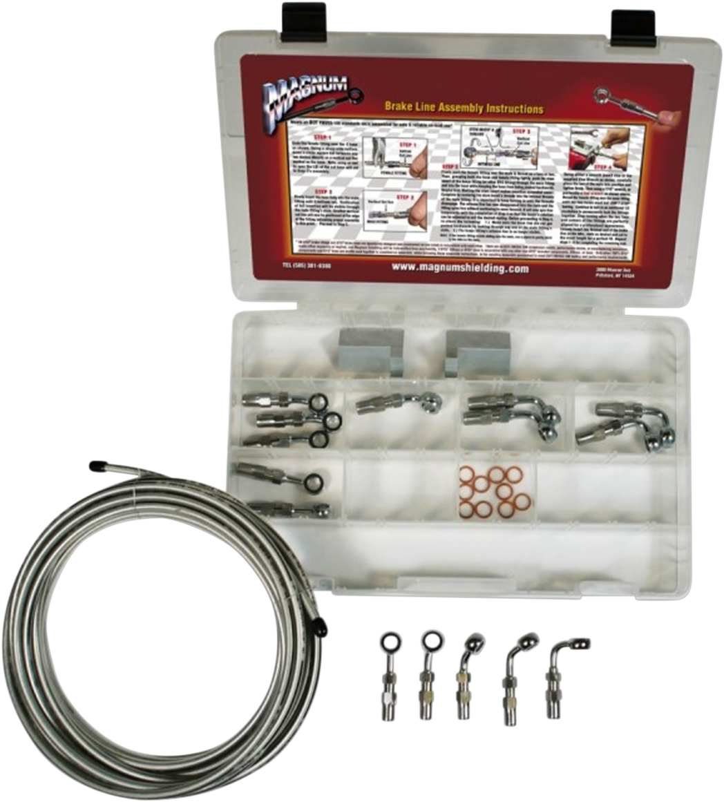 MAGNUM SHIELDING BYO Brake Line Basic Builder Kit - Chrome 399005