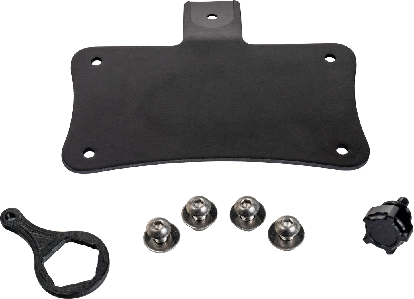 Laydown License Plate Mount Black