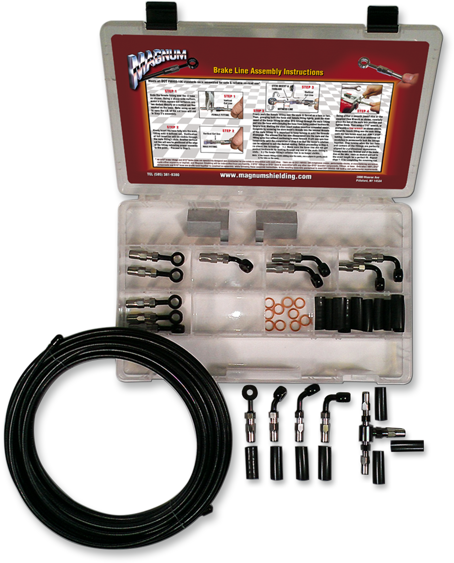 MAGNUM SHIELDING BYO Brake Line Basic Builder Kit - Black 499005