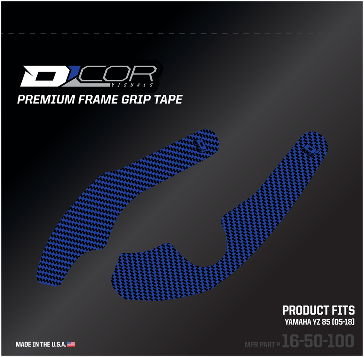 D'COR VISUALS Frame Grip Tape - Blue - Yamaha - YZ 85 16-50-100