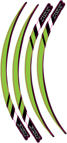 D'COR VISUALS Rim Decal - Green Factory Kawasaki 40-80-213