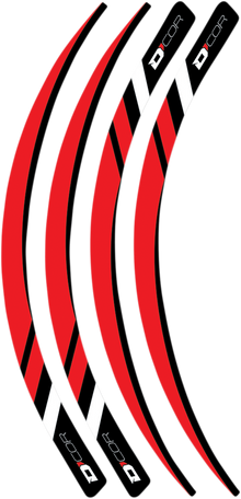 D'COR VISUALS Rim Decal - Red 40-80-216