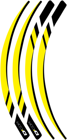 D'COR VISUALS Rim Decal - Yellow 40-80-219