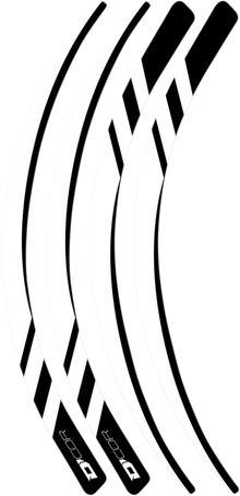 D'COR VISUALS Rim Decal - White 40-80-221