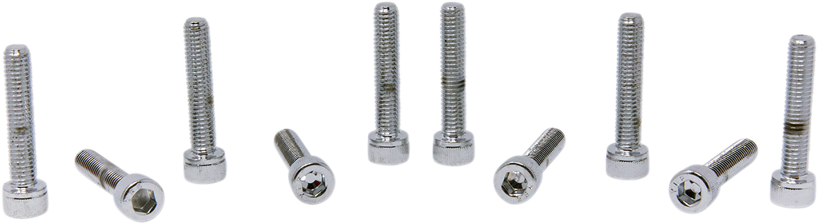 DRAG SPECIALTIES Bolts - Socket-Head - Replacement - Knurled/Fine Thread - #10-32 x 3/4" - 10 Pack MPB202