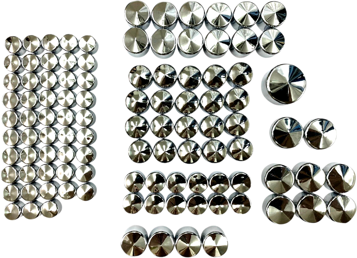 DRAG SPECIALTIES Bolt Cover Kit - Deluxe/Engine - Chrome - Softail/Touring/Trike 352095