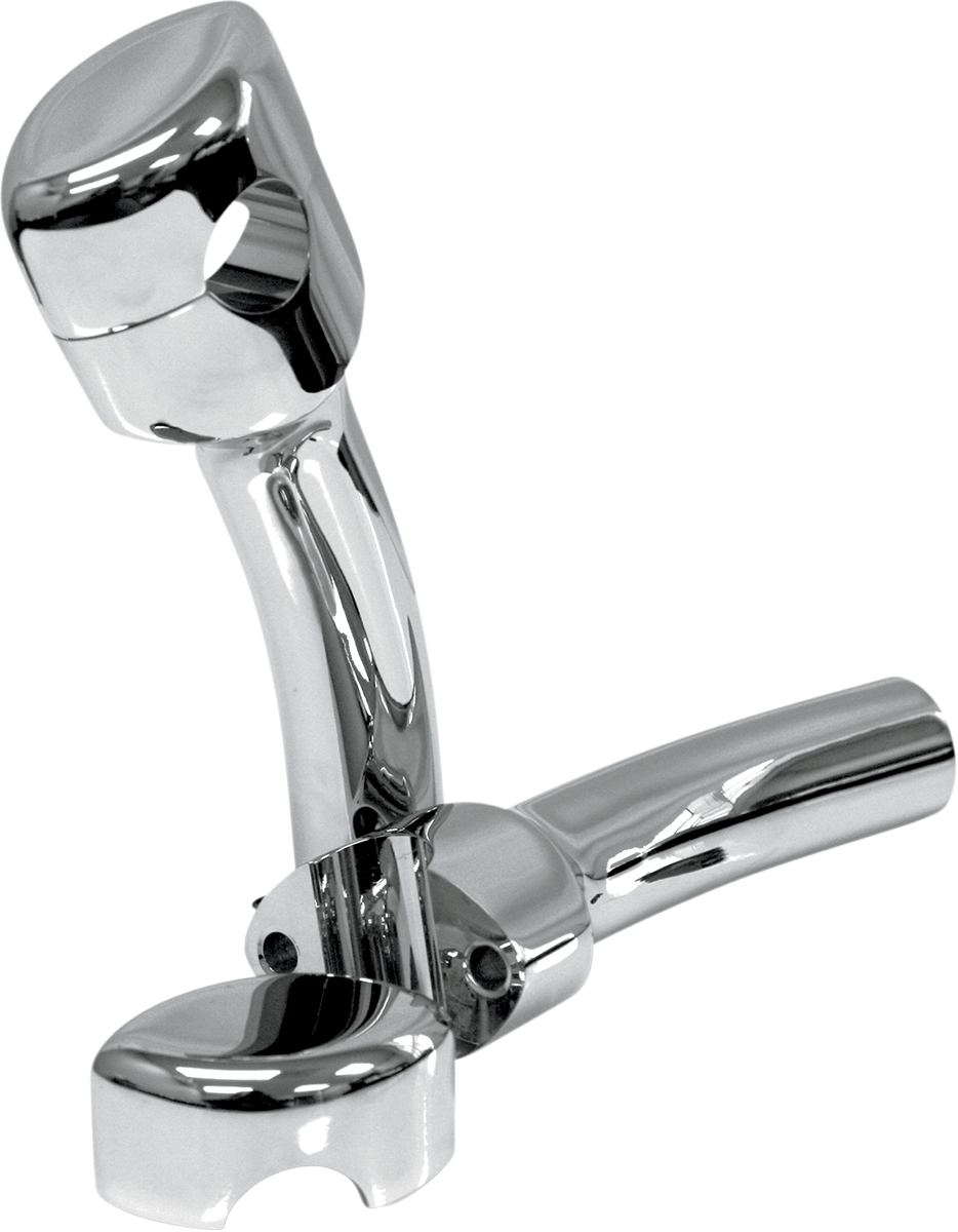 LA CHOPPERS Hefty Smooth Handlebar Risers for 1-1/4" Handlebars - Pullback - 5-1/2" - Chrome LA-7406-05