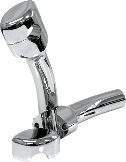 LA CHOPPERS Hefty Smooth Handlebar Risers for 1-1/4" Handlebars - Pullback - 5-1/2" - Chrome LA-7406-05