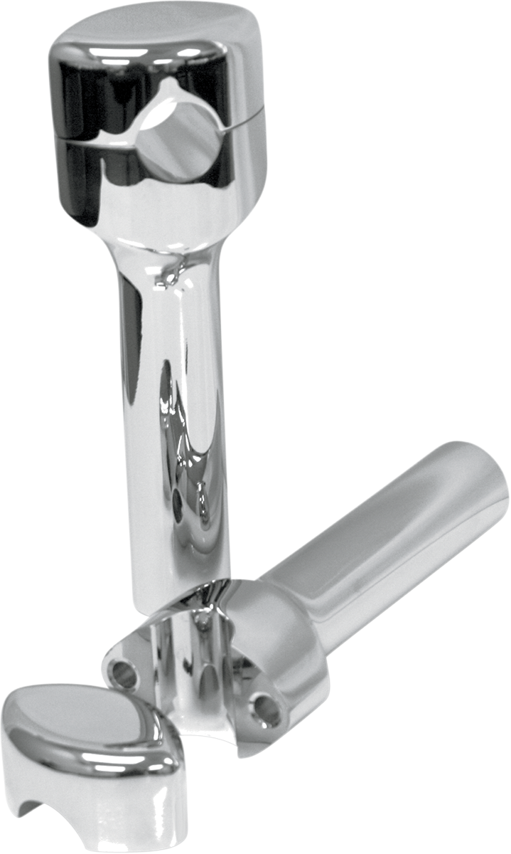 LA CHOPPERS Hefty Smooth Handlebar Risers for 1-1/4" Handlebars - 6" - Chrome LA-7406-06
