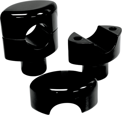 LA CHOPPERS Hefty Smooth Handlebar Risers for 1-1/4" Handlebars - 1-1/2" - Black LA-7406-01B