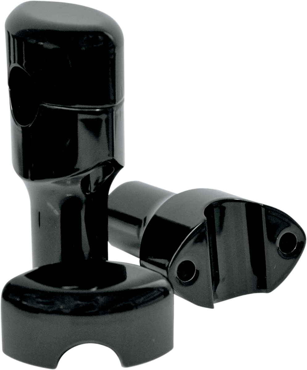 LA CHOPPERS Hefty Smooth Handlebar Risers for 1-1/4" Handlebars - 3" - Black LA-7406-03B