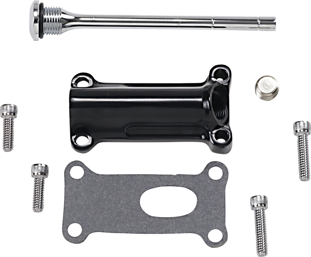 DRAG SPECIALTIES Engine Oil Spout Kit - Black - 99'-01' Touring 323056B