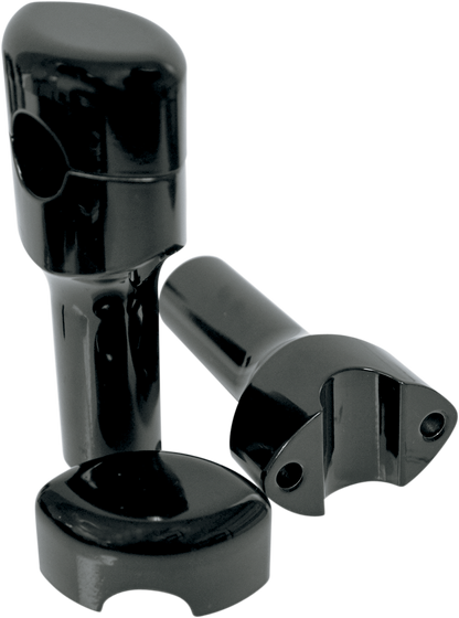 LA CHOPPERS Hefty Smooth Handlebar Risers for 1-1/4" Handlebars - 4" - Black LA-7406-04B