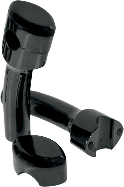 LA CHOPPERS Hefty Smooth Handlebar Risers for 1-1/4" Handlebars - Pullback - 5-1/2" - Black LA-7406-05B