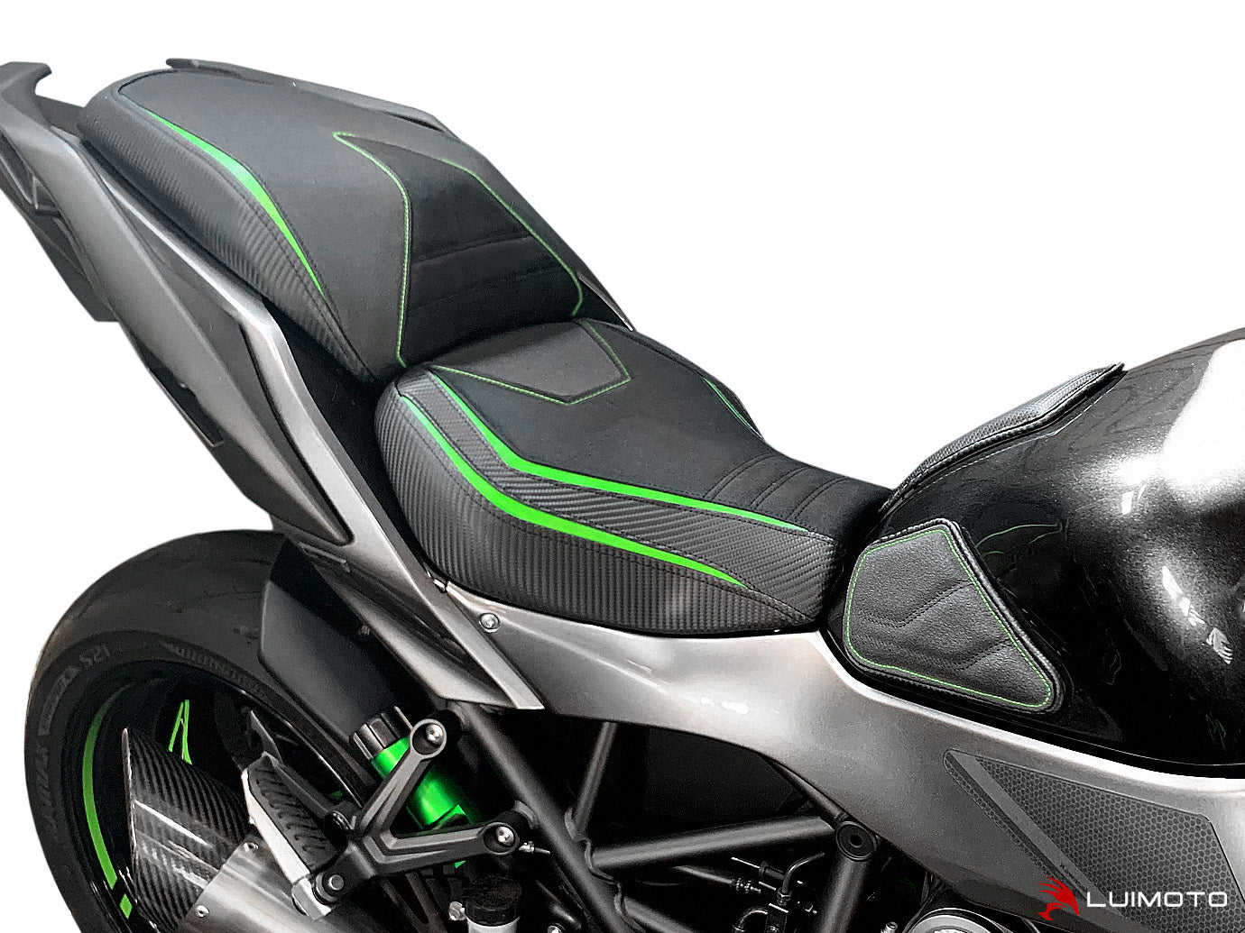 LUIMOTO (HyperSport) Passenger Seat Cover for the KAWASAKI H2 SX (18-21)