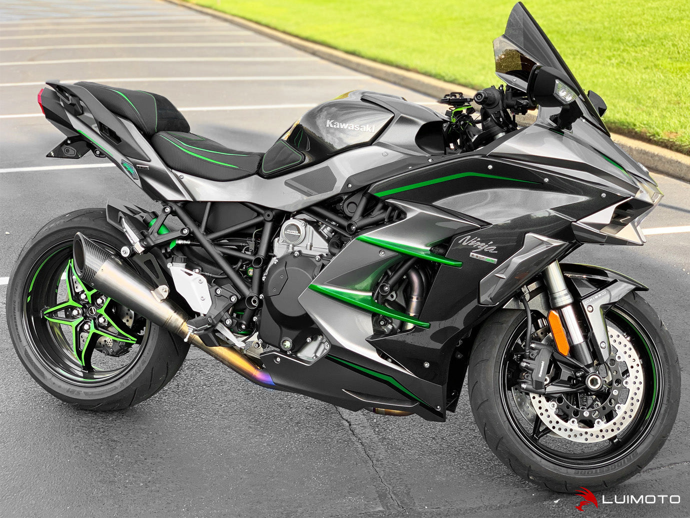 LUIMOTO (HyperSport) Passenger Seat Cover for the KAWASAKI H2 SX (18-21)
