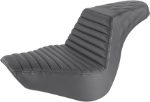 SADDLEMEN Step-Up Seat - Front Tuck-n-Roll/Rear Lattice Stitch - Black - FL/FX '18-'24 818-27-176