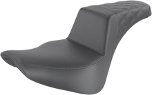SADDLEMEN Step-Up Seat - Rear Lattice Stitch - Black 818-33-173