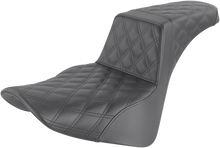 SADDLEMEN Step-Up Seat - Full Lattice Stitch - Black 818-33-175