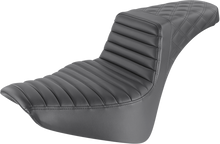 SADDLEMEN Step-Up Seat - Front Tuck-n-Roll/Rear Lattice Stitch - Black 818-33-176