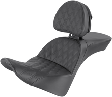 SADDLEMEN Explorer Seat - Lattice Stitched - Backrest - FL '18-'24 818-33-030LS