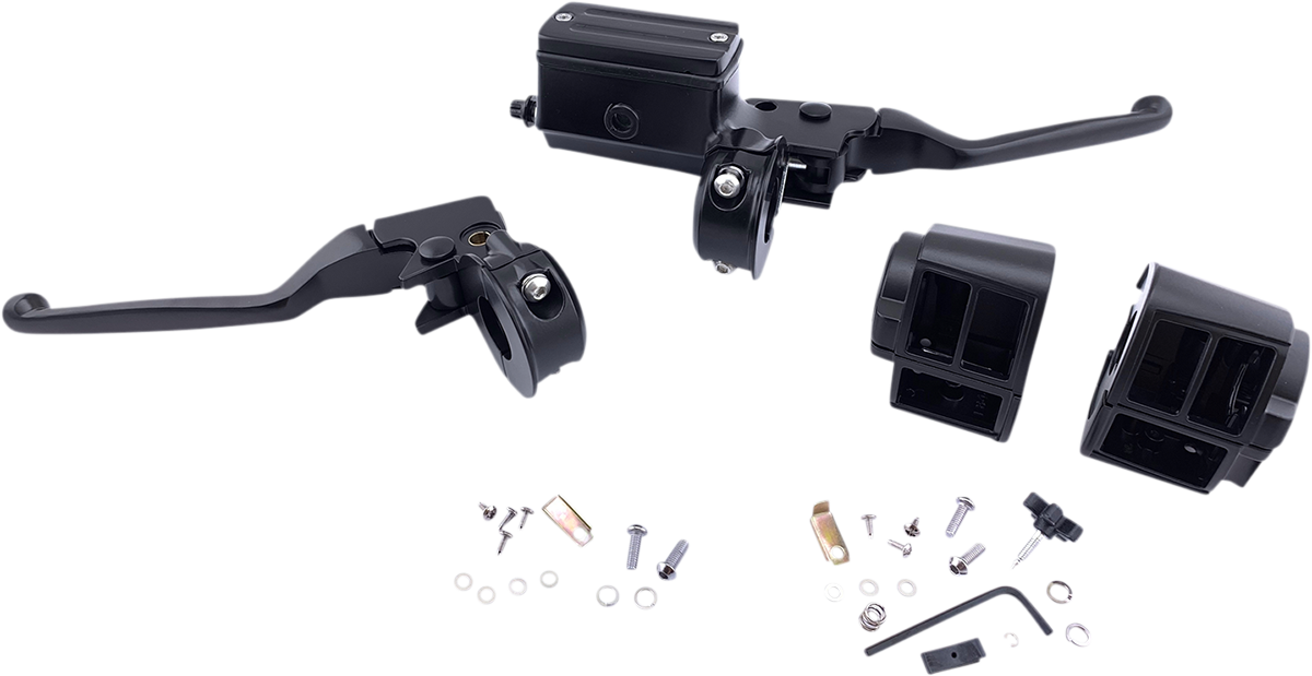 DRAG SPECIALTIES Handlebar Control Kit - 5/8" Master Cylinder - Black 07-0542MBNU