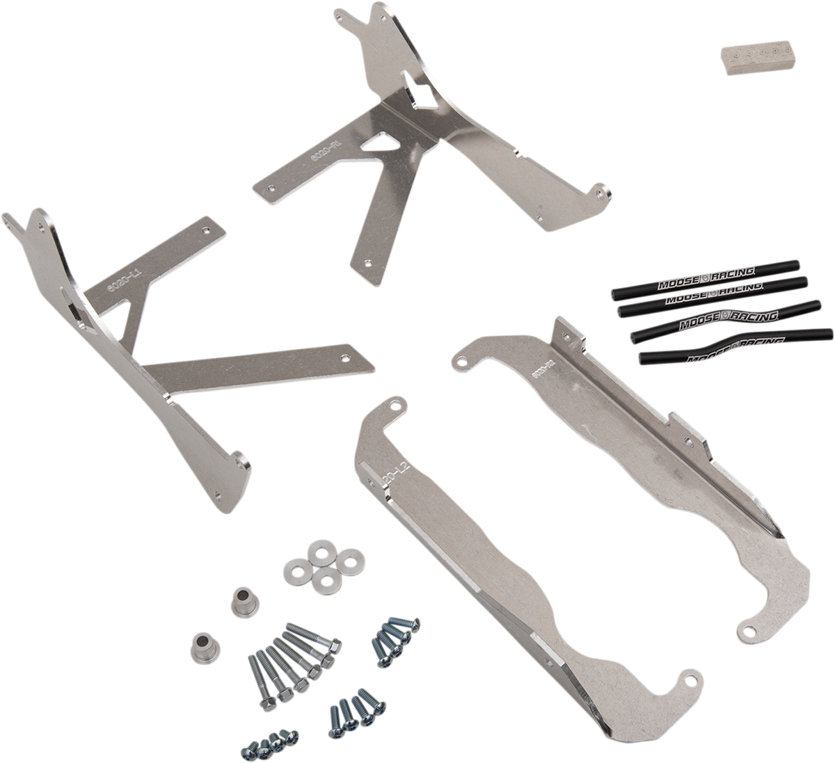 MOOSE OFFROAD Radiator Braces - Silver - Honda 11-6020