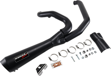 BASSANI XHAUST Short 2:1 Exhaust for FL - Black 1F42RB