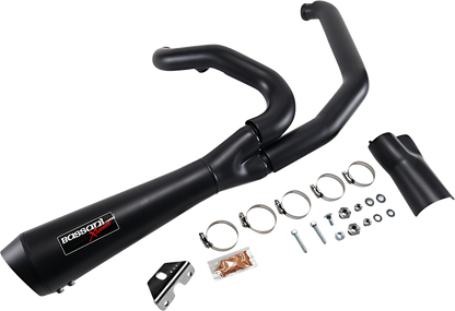 BASSANI XHAUST Short 2:1 Exhaust for FL - Black 1F42RB