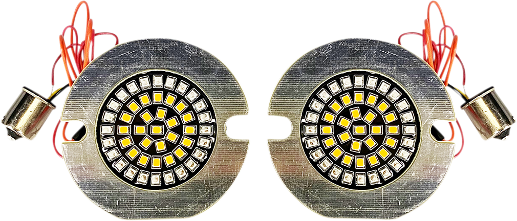 CUSTOM DYNAMICS Flat Rear Turn Signal - 1156 - Amber Lens GEN-4-AR2-1156T