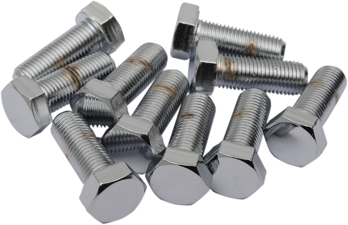 DRAG SPECIALTIES Bolts - Hex Head/Replacement - Fine Thread - 3/8"-24 x 3/4" - 10 Pack MPB155