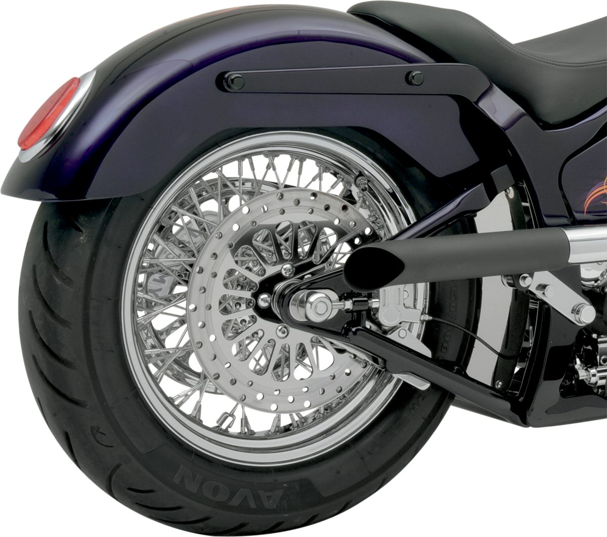 RWD V-TWIN Gambler Custom Rear Fender for Swingarm Frames - 7.25" W x 33.75" L 380332