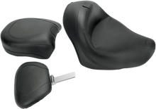 MUSTANG Seat - Vintage - Wide - Touring - With Driver Backrest - Two-Piece - Smooth - Black - VT750 Aero 79391