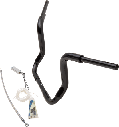 FAT BAGGERS INC. 1-1/2" EZ Install Rounded Top Handlebar Kit - 12" - Black 809412-B