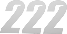 D'COR VISUALS Slash Number Plate - #2 - White - 4" 45-28-2