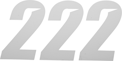 D'COR VISUALS Slash Number Plate - #2 - White - 4" 45-28-2