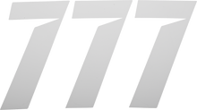 D'COR VISUALS Slash Number Plate - #7 - White - 6" 45-30-7